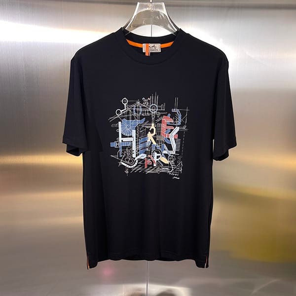 追跡付エルメス パロディ カプセルスポーツ カットソーＴシャツ 2色 erc88040